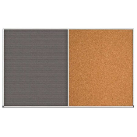 United Visual Products Enclosed Corkboard, 1 Door, 48"x36", 4" Fra UV3402-GOLD-SURF
